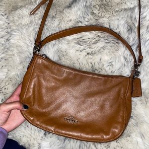 Coach tan cross body bag